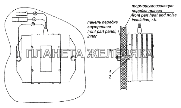 6520-3759601-70 Установка преобразователя напряжения КамАЗ-6520 (Euro-2, 3)